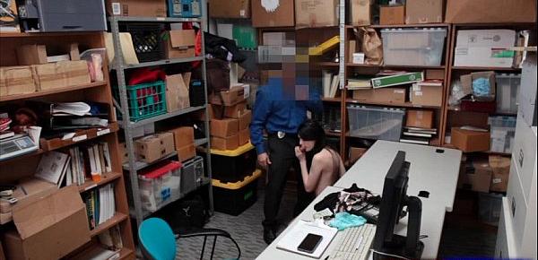  Ivy Aura stripped and seached with security guard and his hard dick